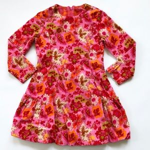 Oilily Floral Reds Corduroy Dress